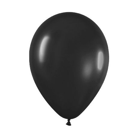 Globo negro de 30 cm serpentex bolsa 12 unidades