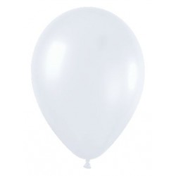 Globo blanco perlado de 30 cm serpentex bolsa 12 unidades