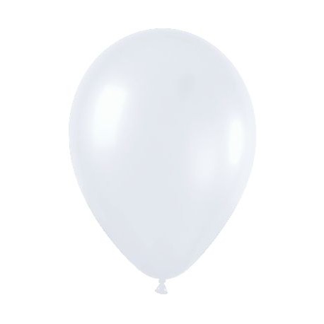 Globo blanco perlado de 30 cm serpentex bolsa 12 unidades