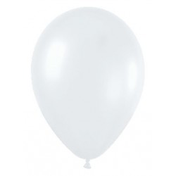 Globo blanco satin de 30 cm 12 unidades sempertex