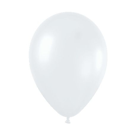 Globo blanco satin de 30 cm 12 unidades sempertex