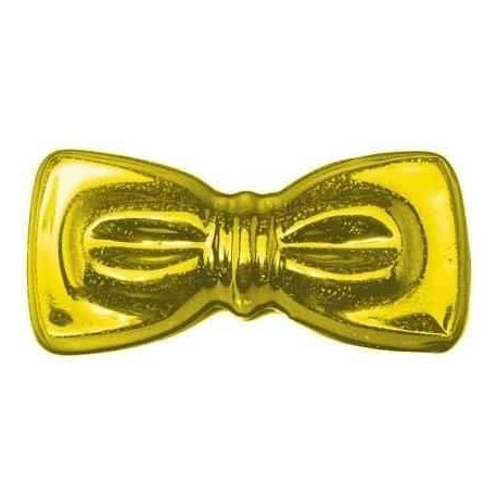 Pajarita gigante oro plastico 22 x 11cm unidad