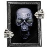 Cuadro terror calavera que habla y luz 30x35 cm
