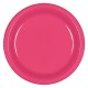 Platos fucsia plastico para cumpleanos 23 cm 8 uds