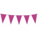 Banderin triangular fucsia marino de 10 metros plastico
