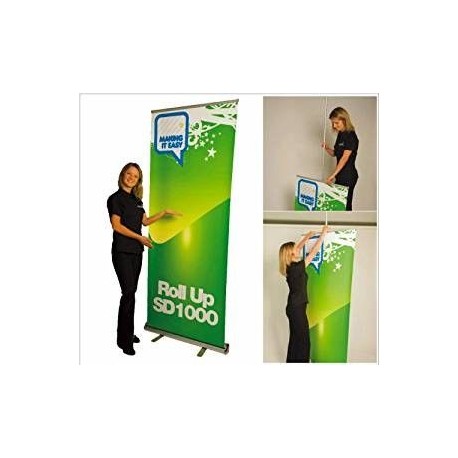 roll up banner display impresion incluida