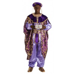 Disfraz de rey Baltasar de lujo profesional talla L adulto