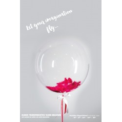 Globo transparente burbuja de 21" 53 cm unidad