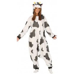 Disfraz vaca pijama adulto talla L 52 54