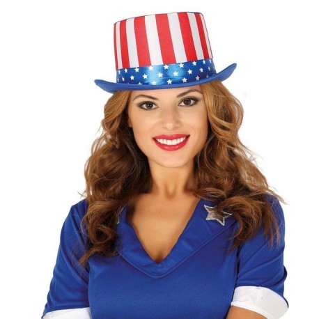 Sombrero chistera bandera americana USA