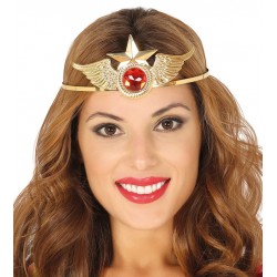 Diadema super heroína metalica wonder