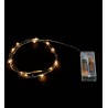 Guirnalda de luz led blanco calido 1 metro 10 leds globos a pilas