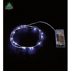 Guirnalda de luz led blanca 2 metros 20 leds globos a pilas