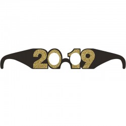 Gafas 2019 oro para cotillon de nochevieja fin de ano unidad