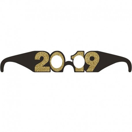 Gafas 2019 oro para cotillon de nochevieja fin de ano unidad