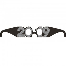 Gafas 2019 plata para cotillon de nochevieja fin de año unidad