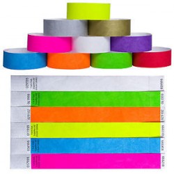 Pulseras para eventos control accesos discotecas 100 uds elige color