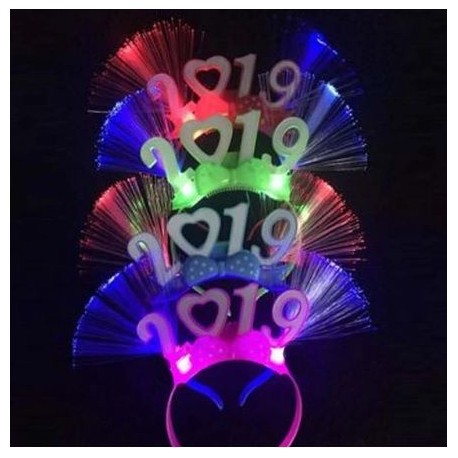 Diadema lazo con luz 2019 cotillon nochevieja