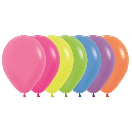 Globo colores neon surtidos sempertex r12 50 uds de 30 cm