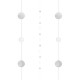 Tira blanca y plata decorativa para globos 182 cm