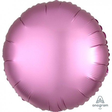 Globo satin flamingo redondo 45 cm helio o aire 18