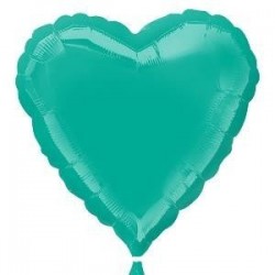 Globo corazon verde 45 cm helio o aire