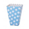 Cajitas azules lunares blancos decoraciones mesas 6 uds