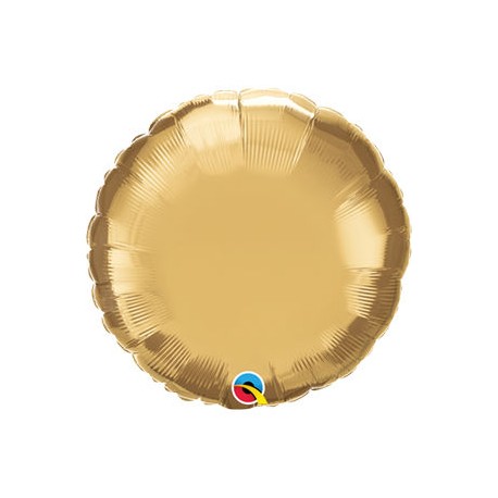 Globo redondo Chrome oro Qualatex 45 cm unidad