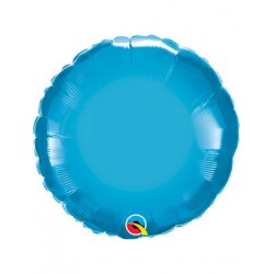 Globo redondo Chrome azul Qualatex 45 cm unidad