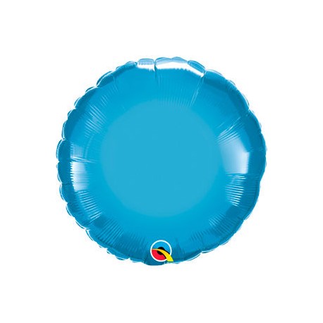 Globo redondo Chrome azul Qualatex 45 cm unidad