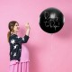 Globo negro lleno de confeti Rosa sexo bebe niña 1 metro