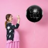 Globo negro lleno de confeti Rosa sexo bebe niña 1 metro
