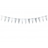 Banderin triangular plata de 13 cm 2,15 metros