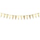 Banderin triangular oro de 13 cm 2,15 metros