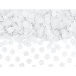 Confeti blanco en circulos 15 gr decoracion o globos