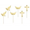 Toppers para cupcake comunion pinchos 11 cm 6 uds
