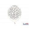 Globos transparentes con puntos negros 6 uds 30 cm