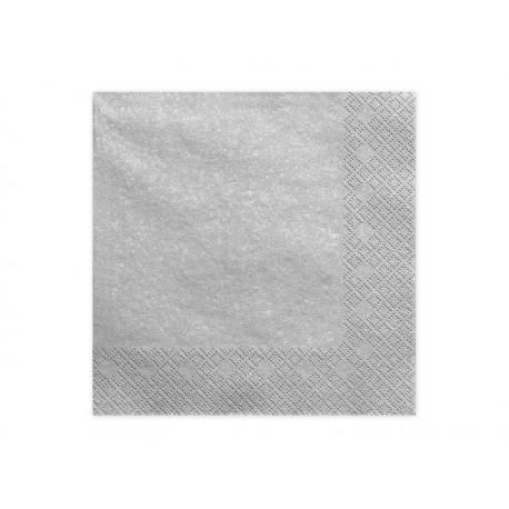 Servilletas plata 20 uds de 33x33 cm 3 capas