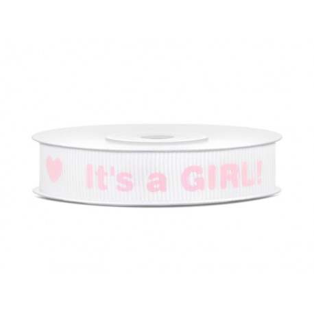 Cinta blanca Its a girl 10 metros de 12 mm