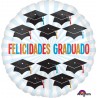 Globo Felicidades Graduado 45 cm helio o aire