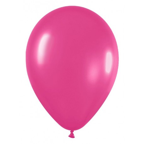 Globo Sempertex R12 30 cm Metal Fucsia 12 unidades