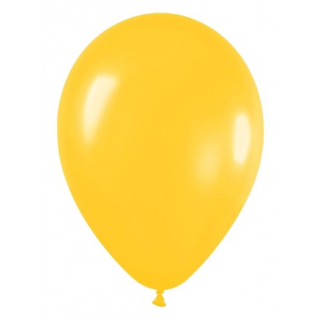 Globo Sempertex R12 30 cm Metal Amarillo 12 uds