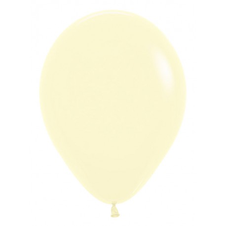 Globo Sempertex R12 30 cm amarillo pastel 50 uds