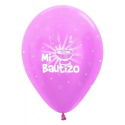 Globos Bautizo rosas 10 uds de 30 cm Sempertex