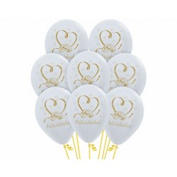 Globos Blancos decoracion boda 12 uds 30 cm