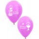 Globos Primera comunion satin rosa 12 uds 30 cm nina