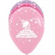 Globo Feliz Cumpleano unicornio 12 uds 30 cm Sempertex