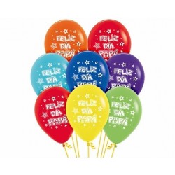 Globos Sempertex Dia del Padre 12 uds 30 cm