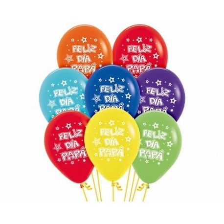 Globos Sempertex Dia del Padre 12 uds 30 cm