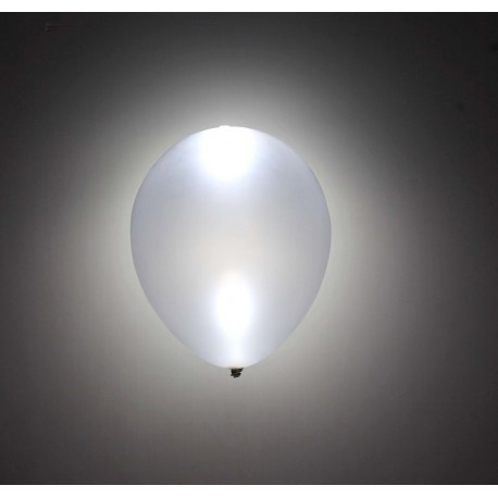 Globos plata con luz led 5 uds